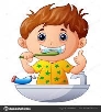 Милий хлопчик чистить зуби Стоковий вектор ©dualoro 163306924